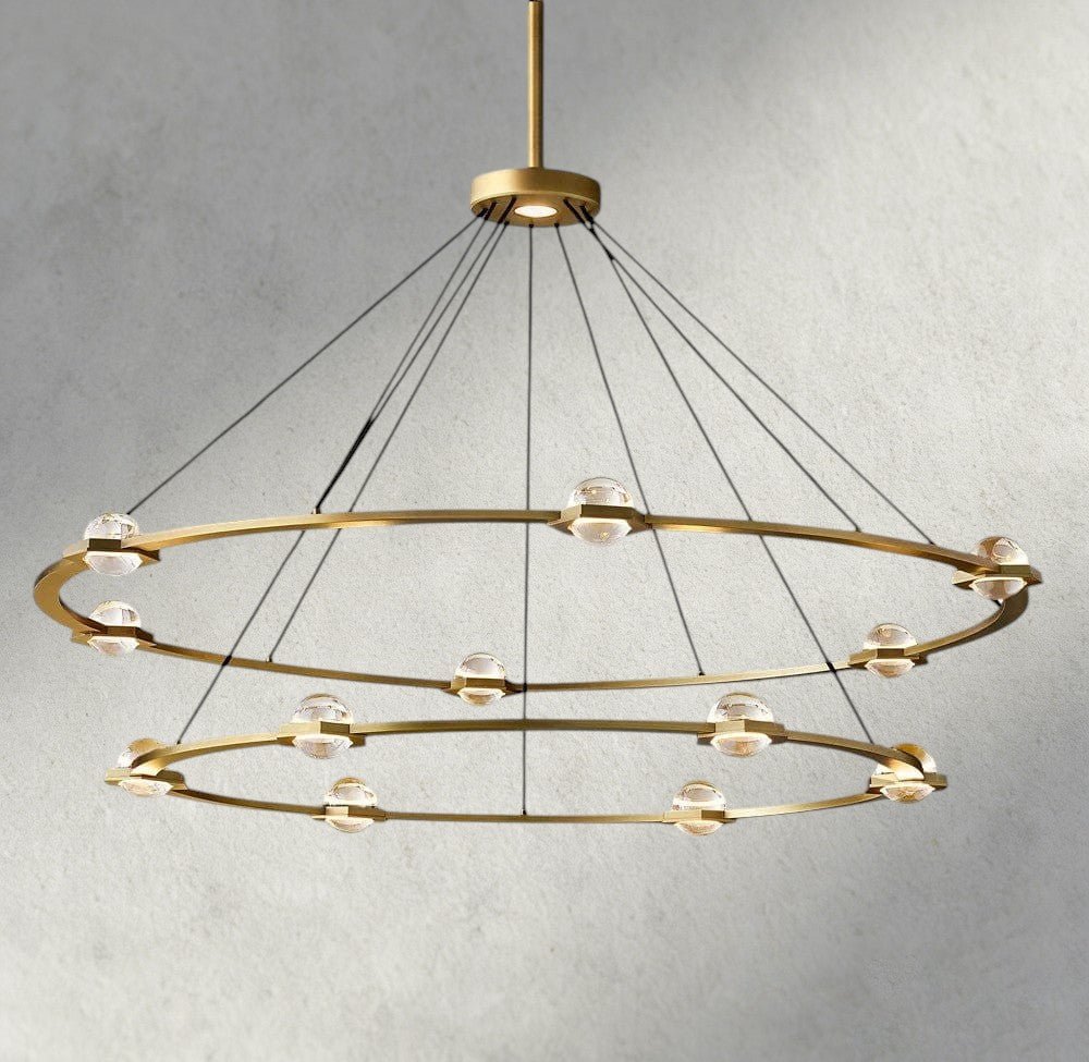 Ecletant Round Chandelier 36", 48", 60", Two - Tied 60" - cyranlighting