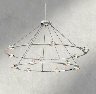 Ecletant Round Chandelier 36", 48", 60", Two - Tied 60" - cyranlighting