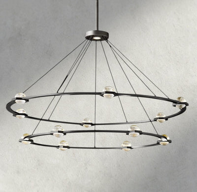 Ecletant Round Chandelier 36", 48", 60", Two - Tied 60" - cyranlighting