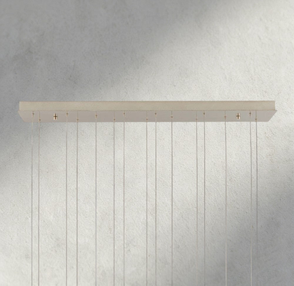Edda Linear Glass Chandelier 48", 54" - cyranlamps