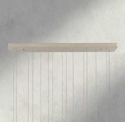 Edda Linear Glass Chandelier 48", 54" - cyranlamps
