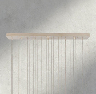 Edda Linear Glass Chandelier 48", 54" - cyranlamps