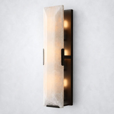 Ellington Alabaster Linear Sconce - Matte Black - Wall Sconce