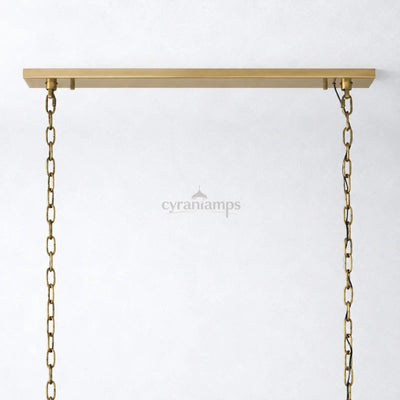 Ellington Alabaster Rectangular Chandelier 74’’ - Chandelier