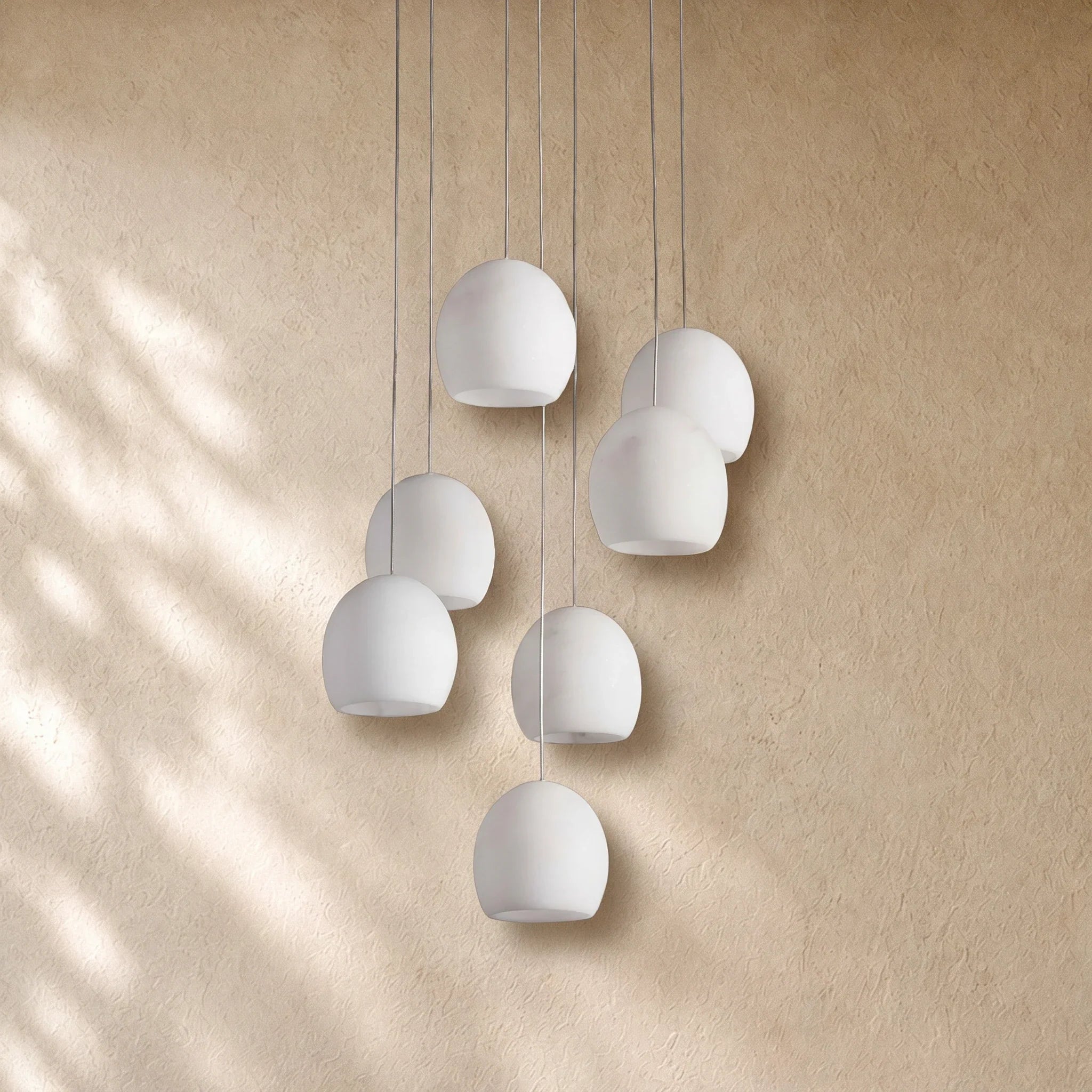 Arican Round Alabaster Chandelier