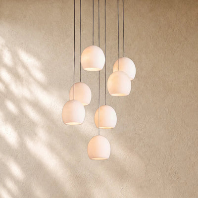 Arican Round Alabaster Chandelier