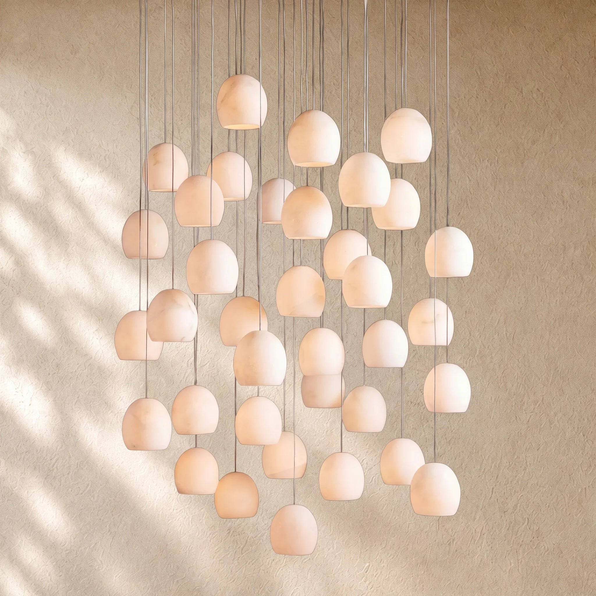Arican Round Alabaster Chandelier