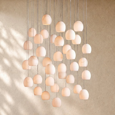 Arican Round Alabaster Chandelier
