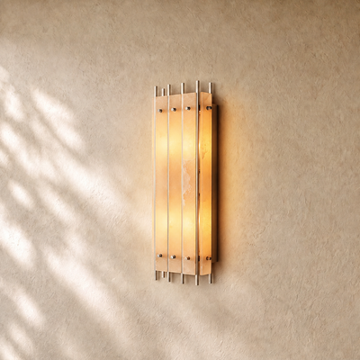 San Marcon Alabaster Grand Rectangular Sconce