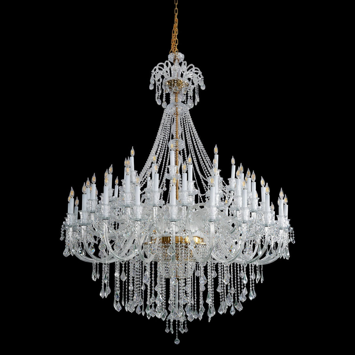 Extra Large Classic Traditional Crystal Chandelier 60/72/90 Lights for Hotel, Showroom, Foyer , Wedding Hall,Coffee Shop - cyranlamps