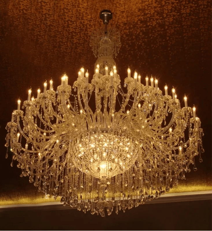 Extra Large Classic Traditional Crystal Chandelier 60/72/90 Lights for Hotel, Showroom, Foyer , Wedding Hall,Coffee Shop - cyranlamps