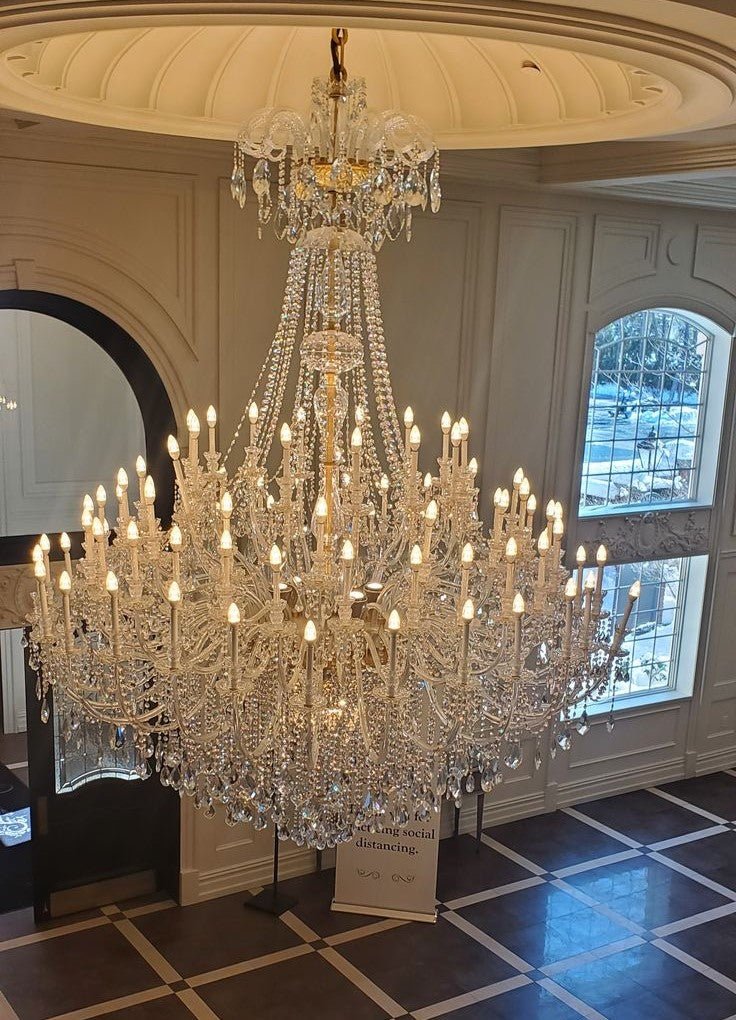 Extra Large Classic Traditional Crystal Chandelier 60/72/90 Lights for Hotel, Showroom, Foyer , Wedding Hall,Coffee Shop - cyranlamps