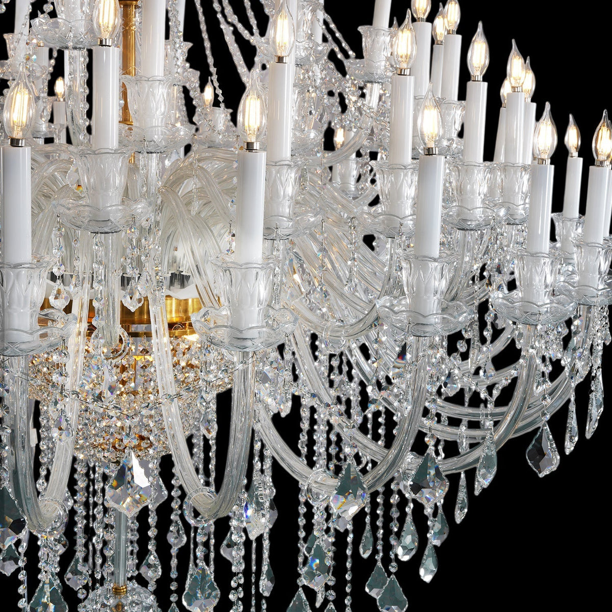 Extra Large Classic Traditional Crystal Chandelier 60/72/90 Lights for Hotel, Showroom, Foyer , Wedding Hall,Coffee Shop - cyranlamps