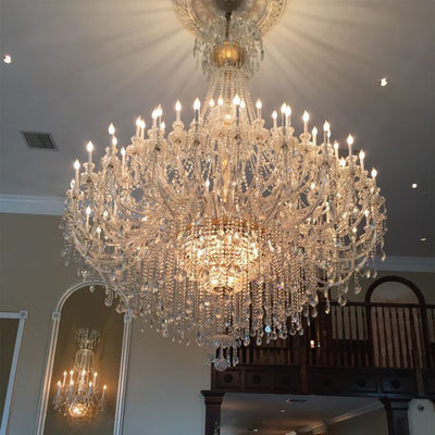 Extra Large Classic Traditional Crystal Chandelier 60/72/90 Lights for Hotel, Showroom, Foyer , Wedding Hall,Coffee Shop - cyranlamps