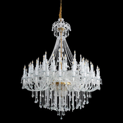 Extra Large Classic Traditional Crystal Chandelier 60/72/90 Lights for Hotel, Showroom, Foyer , Wedding Hall,Coffee Shop - cyranlamps