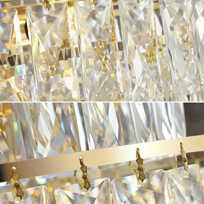 Extra Large Decorative Crystal Chandelier Foyer Hall Ceiling Light Fixture For Staircase In Gold/ Chrome - cyranlamps