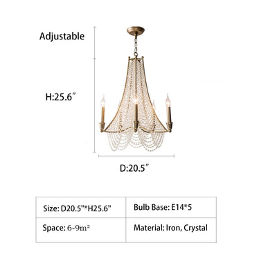 Extra Large European Crystal Beaded Chandelier Candle Light for Stairs / Duplex / Villa - cyranlamps