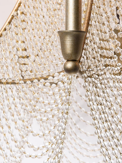 Extra Large European Crystal Beaded Chandelier Candle Light for Stairs / Duplex / Villa - cyranlamps