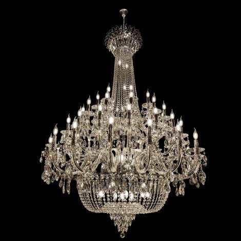 Extra Large European - style Multi - layers Candle Luxury Crystal Chandelier Gold Art Foyer/Staircase Decorative Light Fixture - cyranlamps