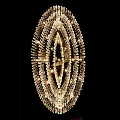Extra Large Flush Mount Multi - tier Crystal Chandelier Modern Luxury Light Fixture For Living Room/Dining Room/Bedroom - cyranlamps