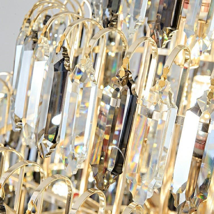 Extra Large Foyer Decorative Crystal Lighting Fixture Living Room Crystal Chandelier For Entryway Staircase - cyranlamps