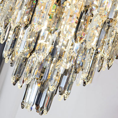 Extra Large Foyer Decorative Crystal Lighting Fixture Living Room Crystal Chandelier For Entryway Staircase - cyranlamps