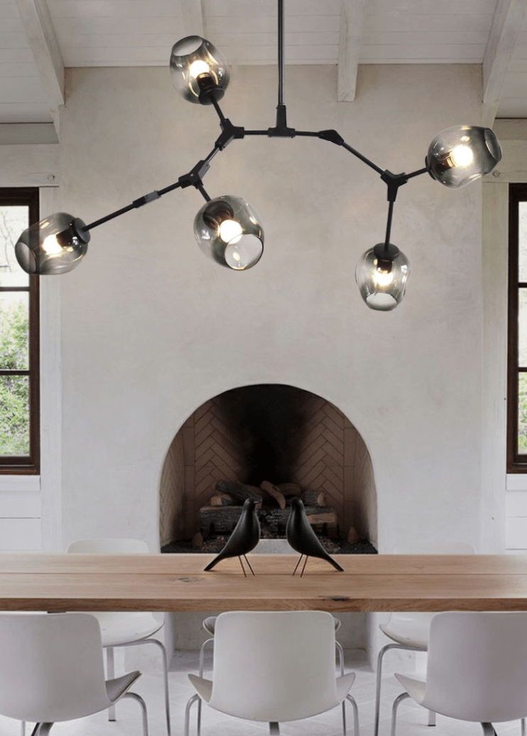 Extra Large Industrial Fashion Branch Multiple Glass Pendant Chandelier for Living/Dining Room - cyranlamps