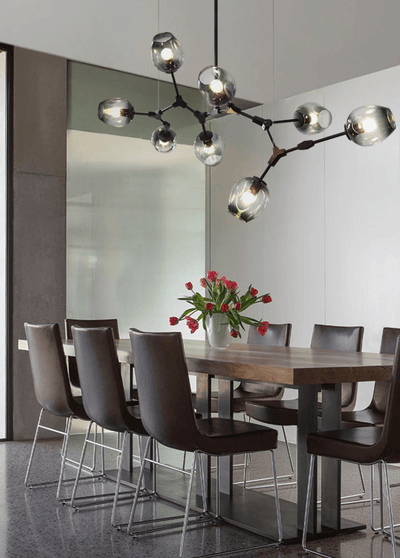 Extra Large Industrial Fashion Branch Multiple Glass Pendant Chandelier for Living/Dining Room - cyranlamps