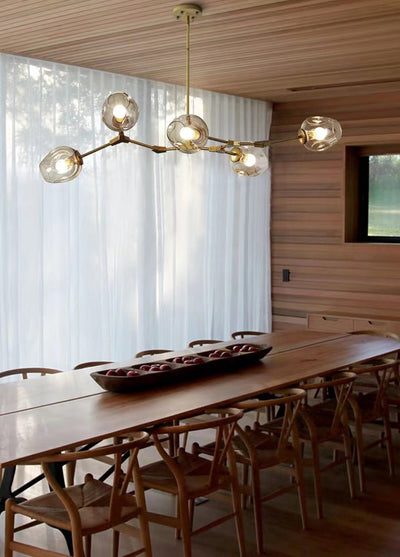 Extra Large Industrial Fashion Branch Multiple Glass Pendant Chandelier for Living/Dining Room - cyranlamps