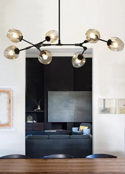 Extra Large Industrial Fashion Branch Multiple Glass Pendant Chandelier for Living/Dining Room - cyranlamps