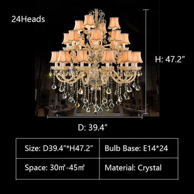 Extra Large Luxury Multi - Tiered Crystal Pendant Chandelier for High - Ceiling Rooms - cyranlamps
