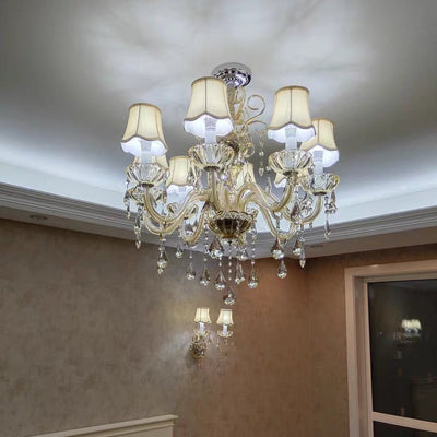 Extra Large Luxury Multi - Tiered Crystal Pendant Chandelier for High - Ceiling Rooms - cyranlamps