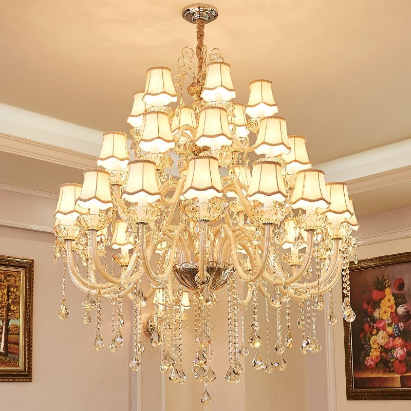 Extra Large Luxury Multi - Tiered Crystal Pendant Chandelier for High - Ceiling Rooms - cyranlamps