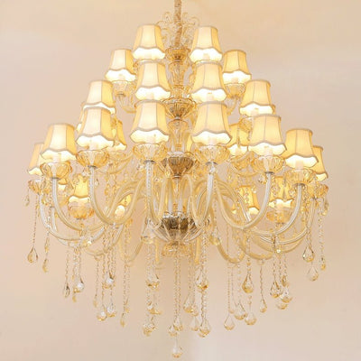 Extra Large Luxury Multi - Tiered Crystal Pendant Chandelier for High - Ceiling Rooms - cyranlamps