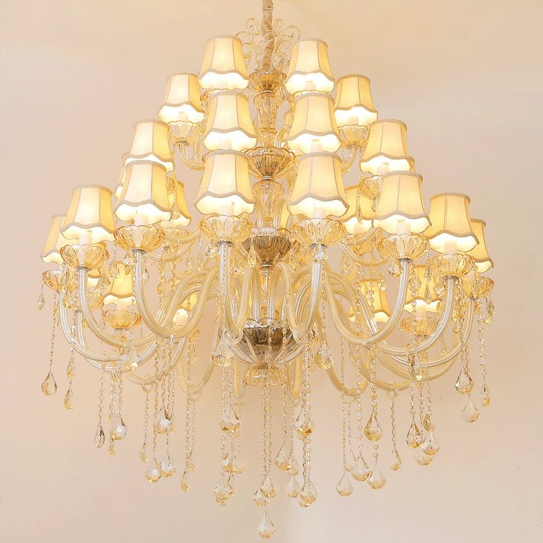 Extra Large Luxury Multi - Tiered Crystal Pendant Chandelier for High - Ceiling Rooms - cyranlamps