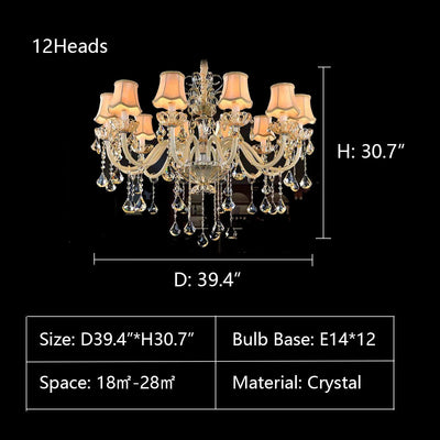 Extra Large Luxury Multi - Tiered Crystal Pendant Chandelier for High - Ceiling Rooms - cyranlamps