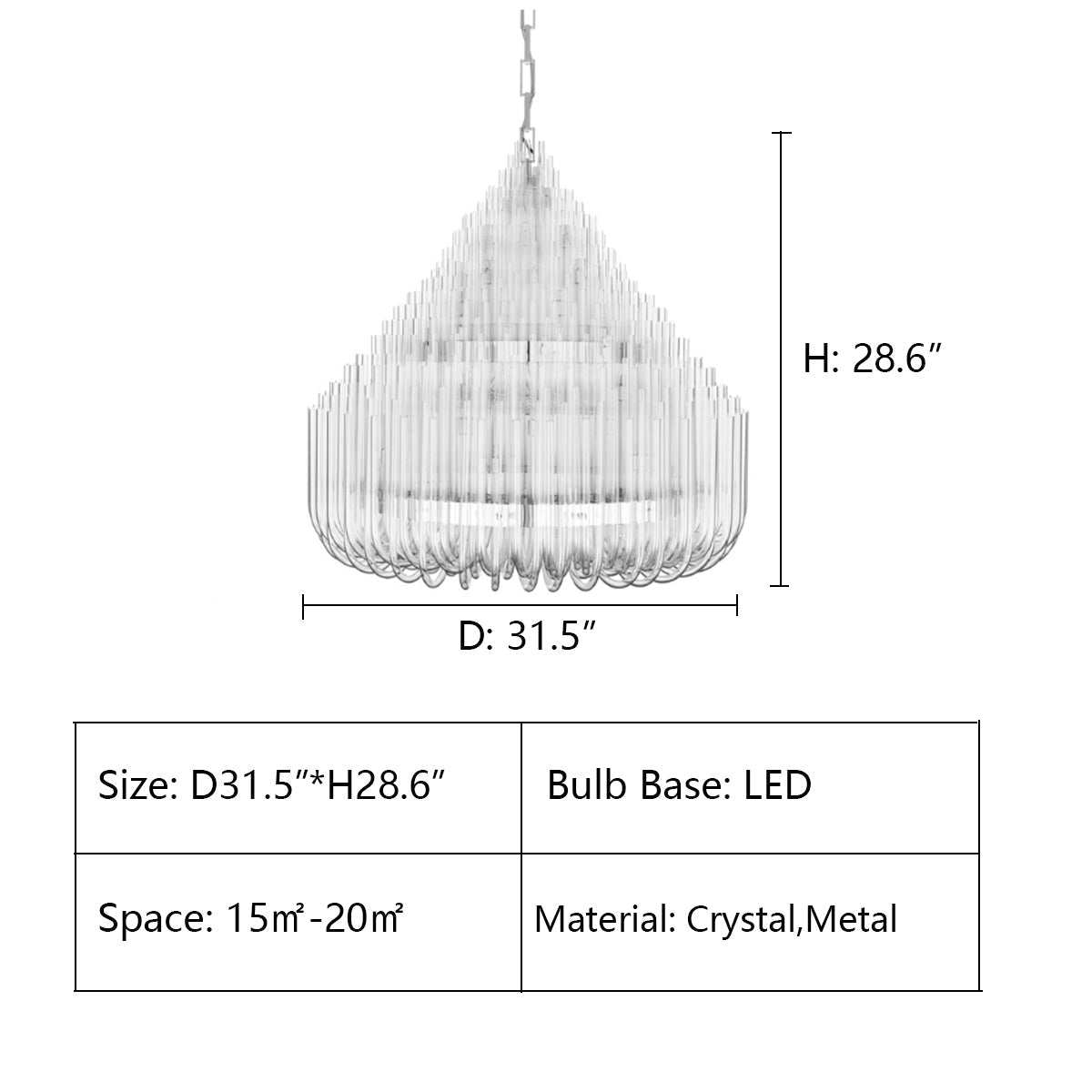Extra Large Modern Tiers Clear Crystal Tubes Chandelier for Living Room/Hotel Lobby - cyranlamps
