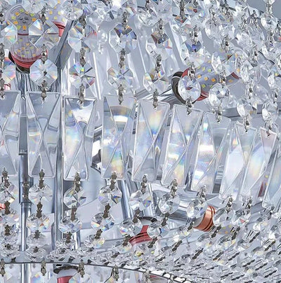 Extra Large Multi - layer Modern Light Luxury Crystal Chandelier for Living / Dining Room / Villa - cyranlamps