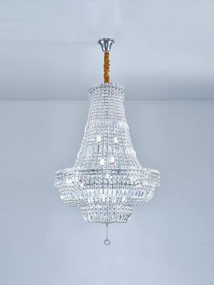 Extra Large Multi - layer Modern Light Luxury Crystal Chandelier for Living / Dining Room / Villa - cyranlamps