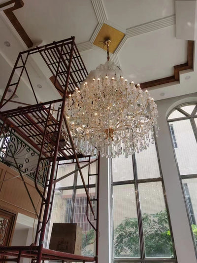 Extra Large Multi - tiered Candle Light Crystal Chandelier for Hotel/Restaurant - cyranlamps