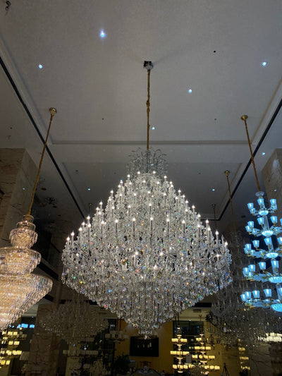 Extra Large Multi - tiered Candle Light Crystal Chandelier for Hotel/Restaurant - cyranlamps