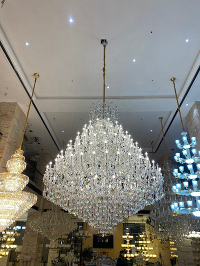 Extra Large Multi - tiered Candle Light Crystal Chandelier for Hotel/Restaurant - cyranlamps