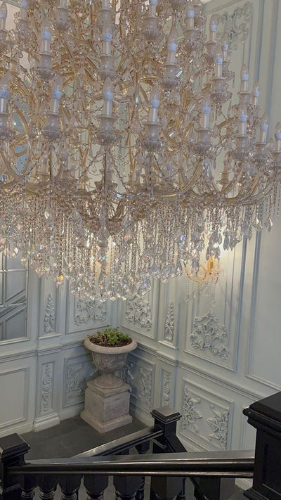 Extra Large Multi - tiered Candle Light Crystal Chandelier for Hotel/Restaurant - cyranlamps
