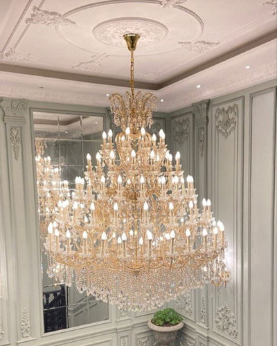 Extra Large Multi - tiered Candle Light Crystal Chandelier for Hotel/Restaurant - cyranlamps