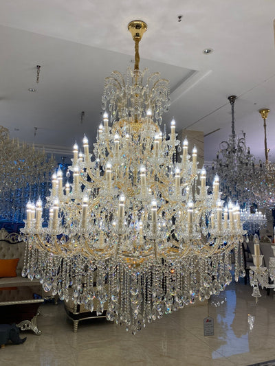 Extra Large Multi - tiered Candle Light Crystal Chandelier for Hotel/Restaurant - cyranlamps