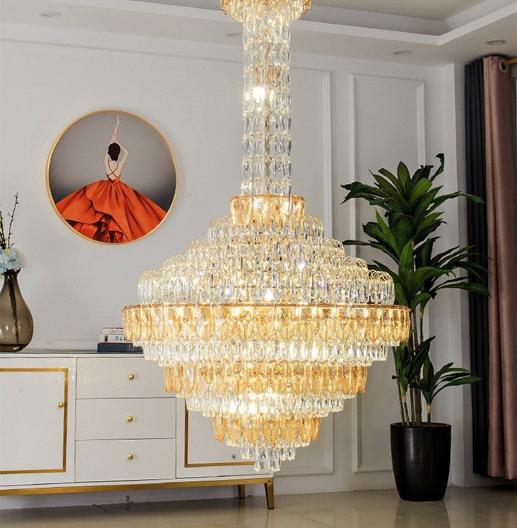 Extra Large Multi - tiered Empire Crystal Chandelier for Big Hallway/Foyer/Staircase - cyranlamps