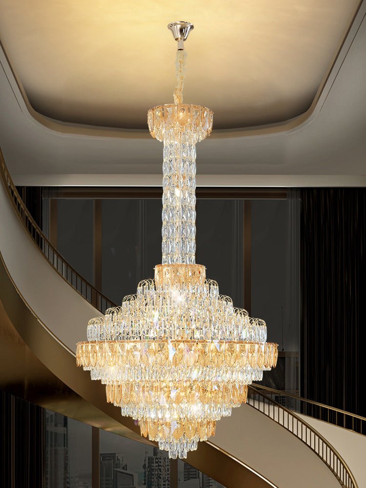 Extra Large Multi - tiered Empire Crystal Chandelier for Big Hallway/Foyer/Staircase - cyranlamps