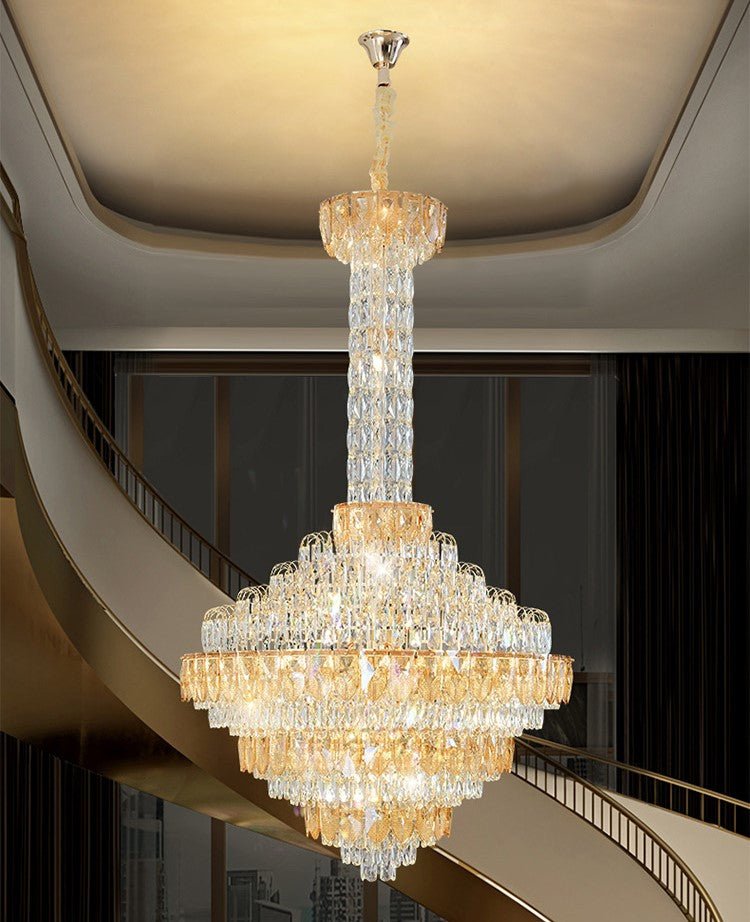 Extra Large Multi - tiered Empire Crystal Chandelier for Big Hallway/Foyer/Staircase - cyranlamps
