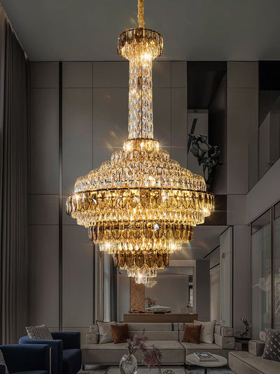 Extra Large Multi - tiered Empire Crystal Chandelier for Big Hallway/Foyer/Staircase - cyranlamps