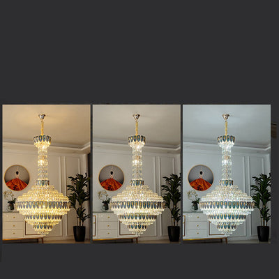 Extra Large Multi - tiered Empire Crystal Chandelier for Big Hallway/Foyer/Staircase - cyranlamps